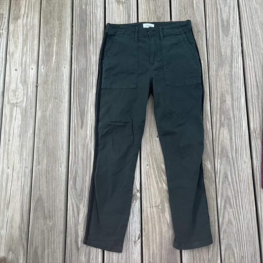 Stitch Fix Pistola Mara Straight Leg Crop Ankle Pant Olive Size 27